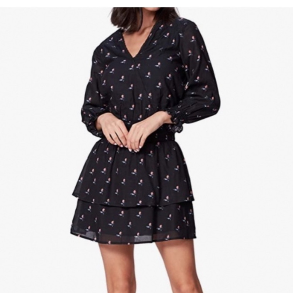 Paige Serrano Long Sleeve Smocked Waist Dress
